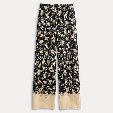 Petite LC Lauren Conrad Drapey Elastic Back Trouser Pants