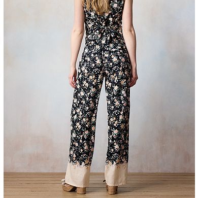 Petite LC Lauren Conrad Drapey Elastic Back Trouser Pants