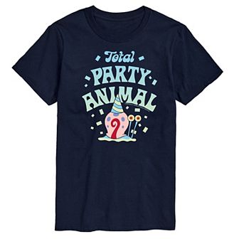 Big & Tall Spongebob SquarePants Gary Party Animal Graphic Tee