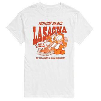 Big & Tall Garfield Nothin' Beats Lasagna Graphic Tee