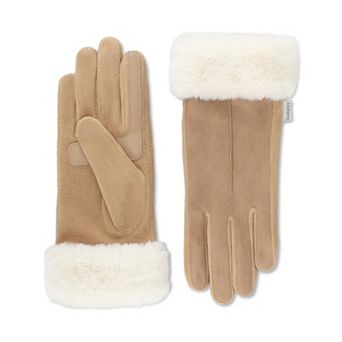 Women's Isotoner Mya Microsuede Gloves with Faux Fur Cuff and smartDRI®