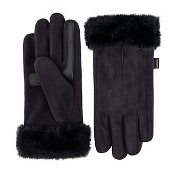 Women's Isotoner Mya Microsuede Gloves with Faux Fur Cuff and smartDRI®