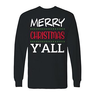 Men's Christmas Merry Christmas Long Sleeve Graphic Tee