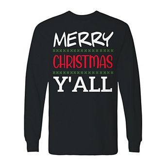 Men's Christmas Merry Christmas Long Sleeve Graphic Tee