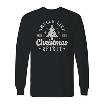 Men's Smells Like Christmas Spirit Long Sleeve Graphic Tee