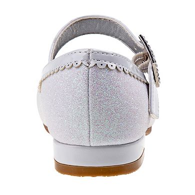 Josmo Dressy Glitter Mary Jane Toddler Girl's Flower Buckle Shoes