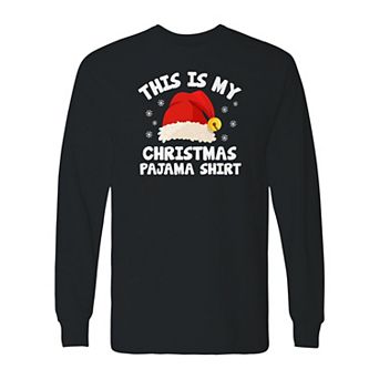 Men's Pajama Christmas Shirt Long Sleeve Graphic Tee