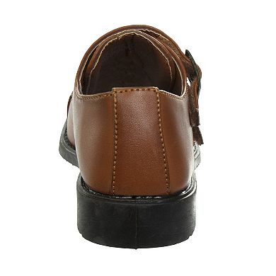 Josmo Dress Shoes Hook and Loop Double Monk Strap Cap Toe Toddler Boy's Oxford Loafers