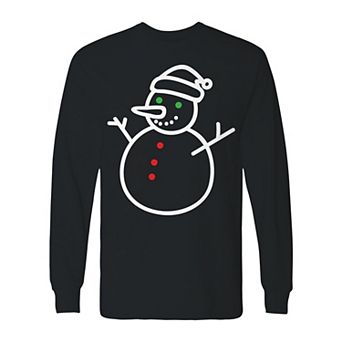 Men's Snow Christmas Man Long Sleeve Graphic Tee
