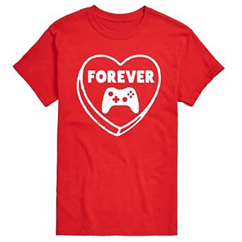 Big & Tall Forever Heart Video Games Graphic Tee
