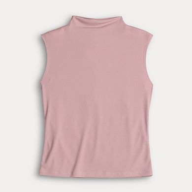 Women's Nine West Drape Mockneck Shell Top