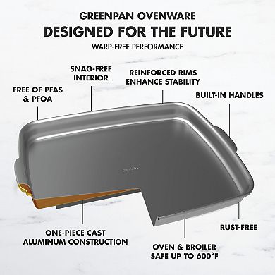 GreenPan Premiere Healthy Nonstick Ovenware 18" x 13"Half Sheet Pan