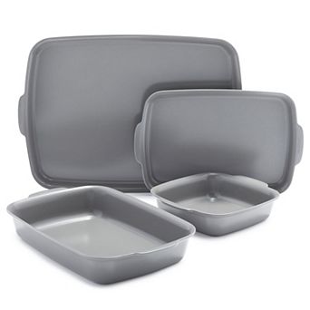 GreenPan 4 pc Premiere Ovenware Cast Aluminum Healthy Ceramic Nonstick Warp-Free Bakeware Set