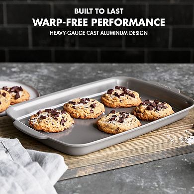 GreenPan 4-Piece Premiere Ovenware Cast Aluminum Healthy Ceramic Nonstick Warp-Free Bakeware Set