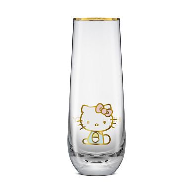 JoyJolt Hello Kitty® Stay Gold Stemless Flutes