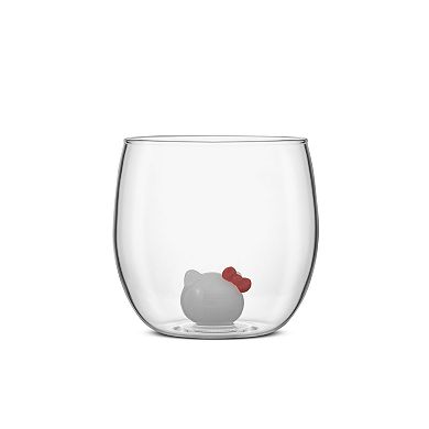 JoyJolt Hello Kitty® and Mimmy 3D Icon Short Drinking Glasses