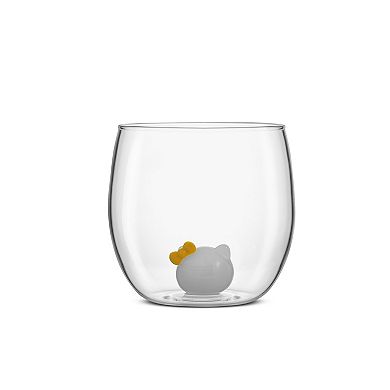 JoyJolt Hello Kitty® and Mimmy 3D Icon Short Drinking Glasses