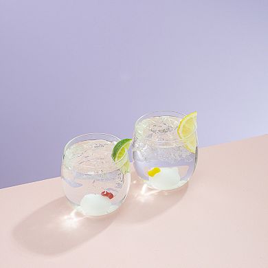 JoyJolt Hello Kitty® and Mimmy 3D Icon Short Drinking Glasses
