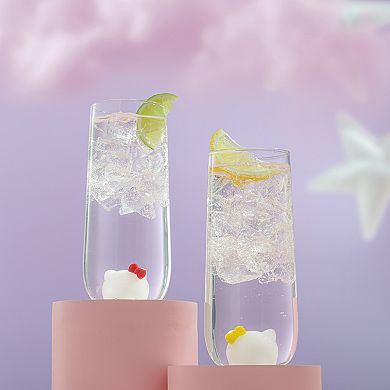 JoyJolt Hello Kitty® and Mimmy 3D Icon Tall Drinking Glasses