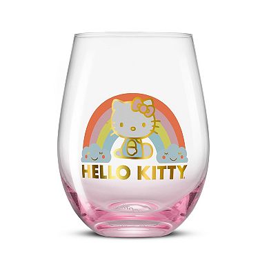 JoyJolt Hello Kitty® Sweet Rainbow Stemless Drinking Glasses