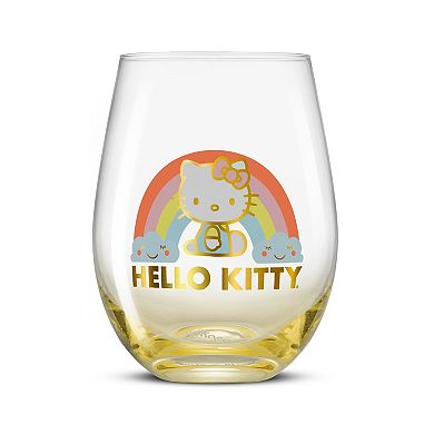 JoyJolt Hello Kitty® Sweet Rainbow Stemless Drinking Glasses