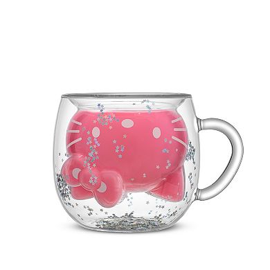 JoyJolt Hello Kitty® 50th Anniversary Limited Edition 3D Double Wall Glass Mug