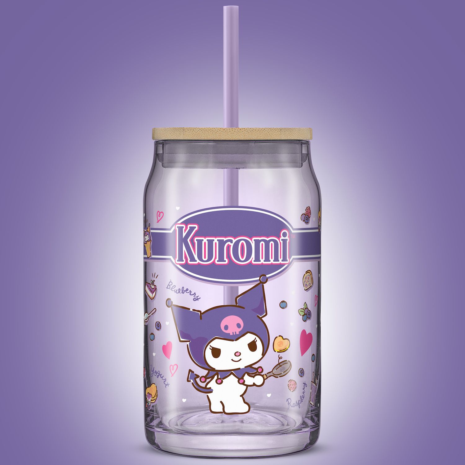JoyJolt Kuromi Glass Tumbler - Thumbnail 2