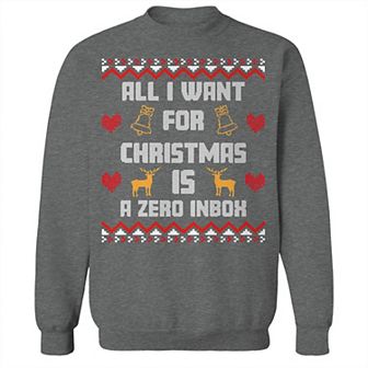 Men's Christmas Sweater Zero Inbox Graphic Sweatshirt