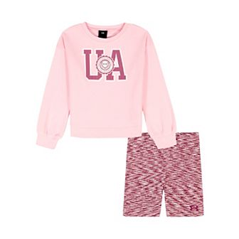 Baby & Toddler Under Armour Crewneck Sweatshirt & Bike Short Set