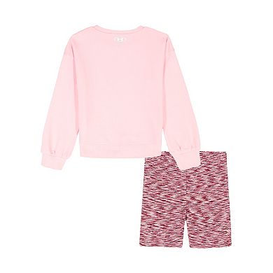 Baby & Toddler Under Armour Crewneck Sweatshirt & Bike Short Set