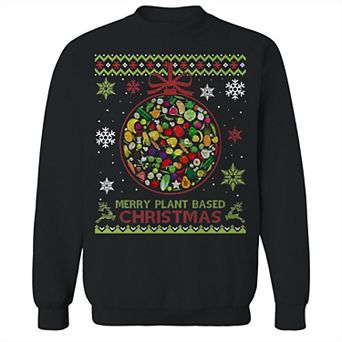 Men's Plant Based Christmas Sweater Graphic Sweatshirt
