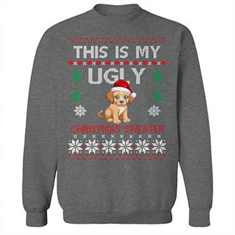 Men's Ugly Puppy Christmas Sweater Graphic Sweatshirt