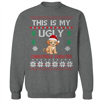 Men's Ugly Puppy Christmas Sweater Graphic Sweatshirt