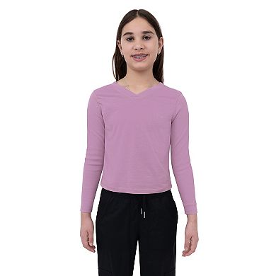 Girls 7-16 Layer 8 Long Sleeve V-Neck Top