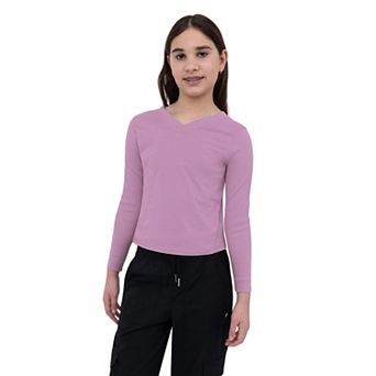 Girls 7-16 Layer 8 Long Sleeve V-Neck Top