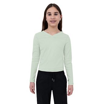 Girls 7-16 Layer 8 Long Sleeve V-Neck Top