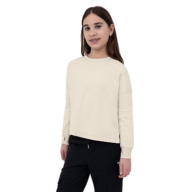 Girls 7-16 Layer 8 Oversized Long Sleeve Crewneck Top