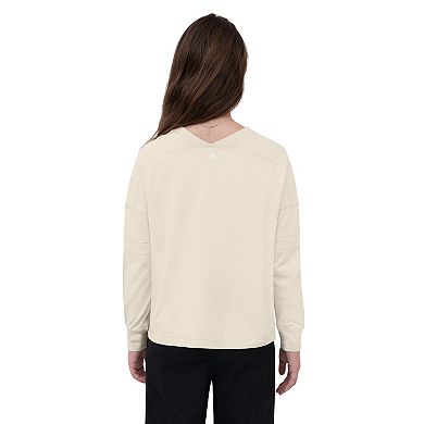 Girls 7-16 Layer 8 Oversized Long Sleeve Crewneck Top