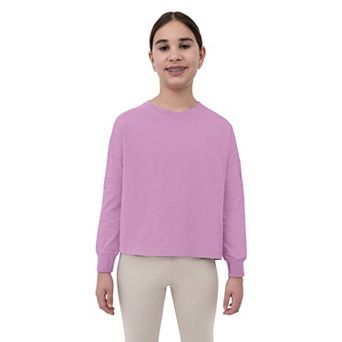 Girls 7-16 Layer 8 Oversized Long Sleeve Crewneck Top