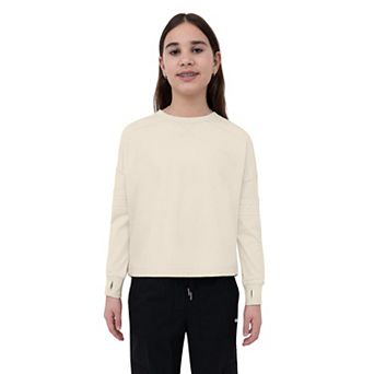 Girls 7-16 Layer 8 Oversized Long Sleeve Crewneck Top