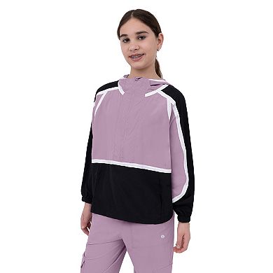 Girls 7-16 Layer 8 Contrast Half Zip Hoodie