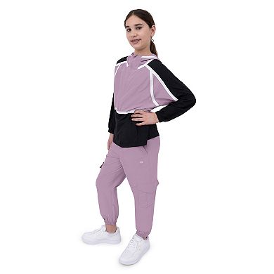 Girls 7-16 Layer 8 Contrast Half Zip Hoodie