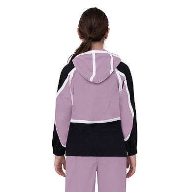 Girls 7-16 Layer 8 Contrast Half Zip Hoodie