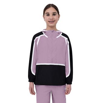 Girls 7-16 Layer 8 Contrast Half Zip Hoodie