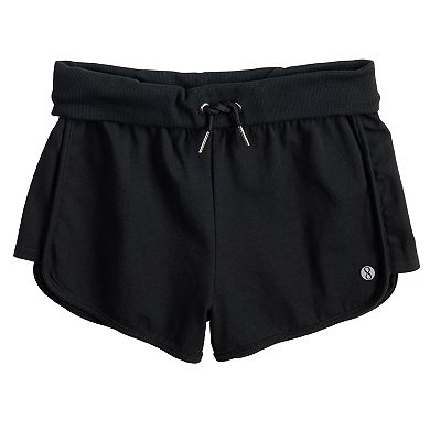 Girls 7-16 Layer 8 Wide Ribbed Waistband Shorts