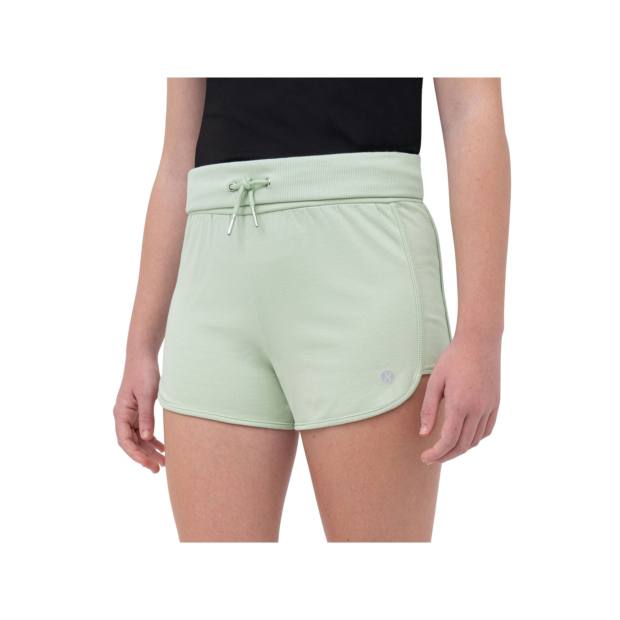 Girls 7-16 Layer 8 Wide Ribbed Waistband Shorts, Girls, Size: Small, Foam