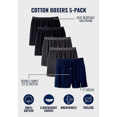 KingSize Men's Big & Tall 5-Pack Cotton Boxers