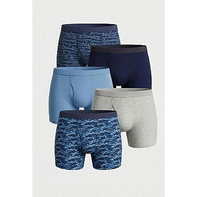 KingSize Men's Big & Tall Cotton Boxer Briefs 5-Pack