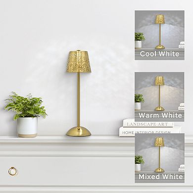Draper James Stamped Metal Cordless Touch Table Lamp
