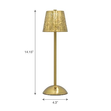 Draper James Stamped Metal Cordless Touch Table Lamp